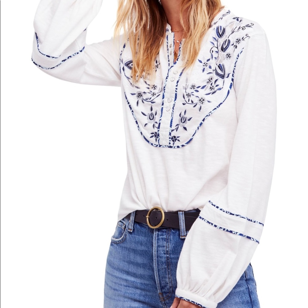 Free People Sundance kid Henley Top